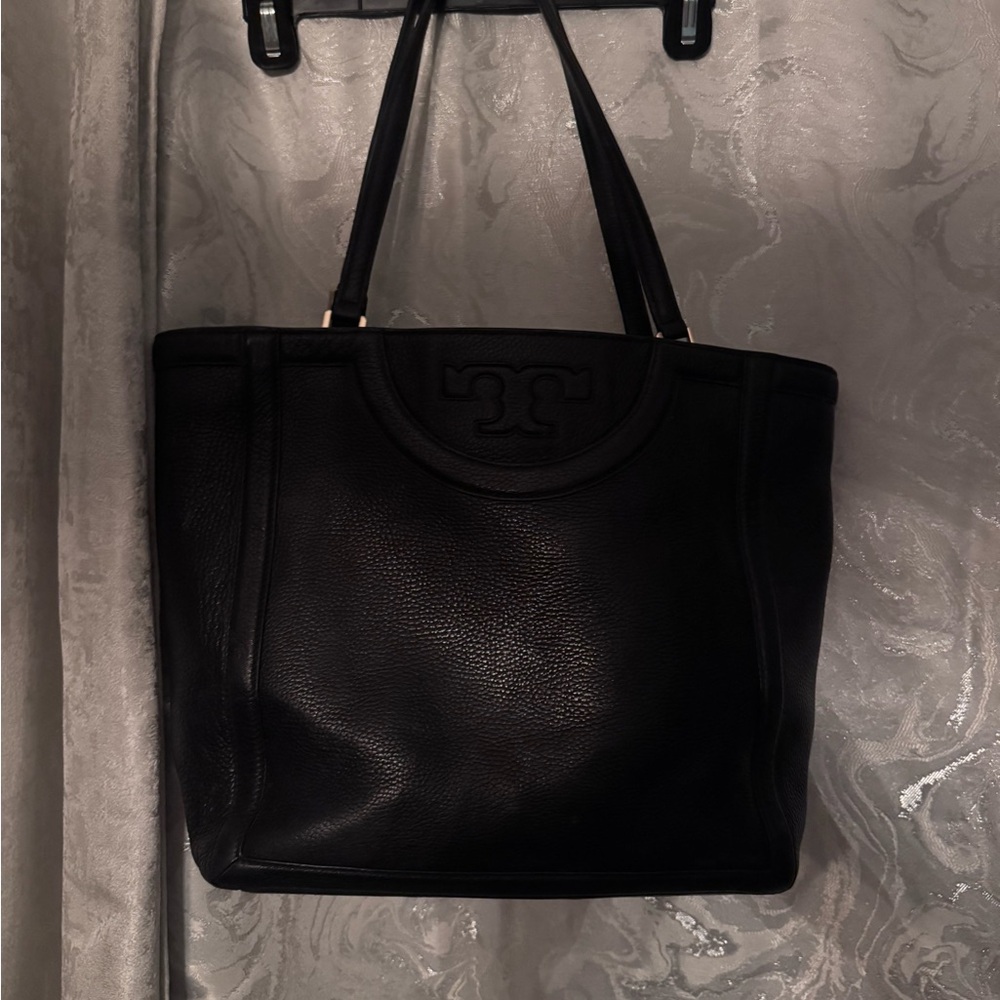 Tory Burch Black Leather Tote Bag - Picture 4 of 11